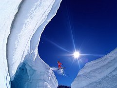 Leaping the Abyss, Ruth Gorge, Alaska